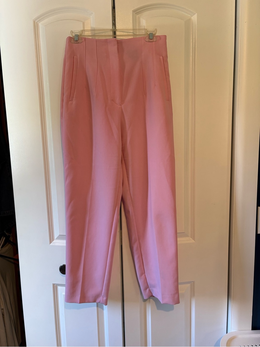 Zara Light Pink High-Waist Trousers